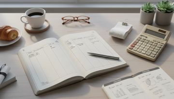 Tableau calcul TVA sur encaissement : 7 colonnes et cas