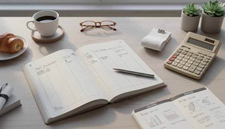 Tableau calcul TVA sur encaissement : 7 colonnes et cas